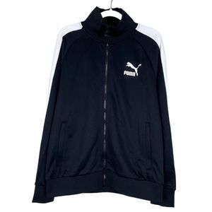 Puma NWT T7 Track Jacket Black White Sz L